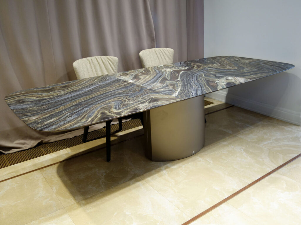 стол DRAENERT ADLER Silver Brown Wave