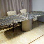 стол DRAENERT ADLER Silver Brown Wave