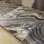 стол DRAENERT ADLER Silver Brown Wave
