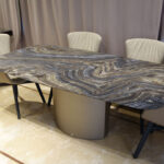 стол DRAENERT ADLER Silver Brown Wave