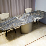 стол DRAENERT ADLER Silver Brown Wave