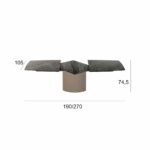 стол DRAENERT ADLER Silver Brown Wave